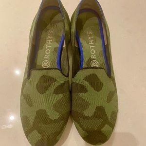 The Rothy's Olive Camo Loafers- Size 10
